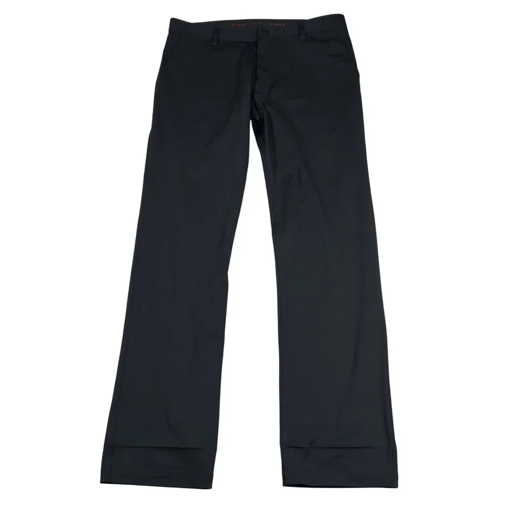 Rhone Commuter Pants Mens 34 Black Slim Straight Performance Trousers 100161